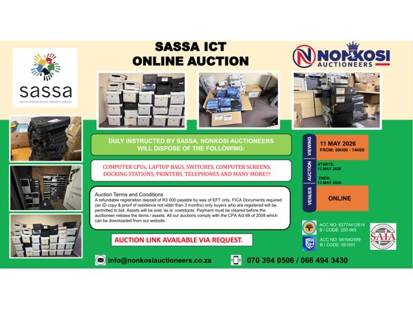 SASSA ICT ONLINE AUCTION